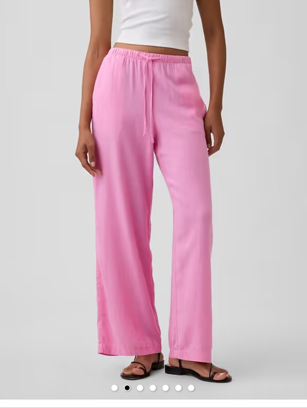 Gap Relaxed Linen Blend Wide Leg Pants XL